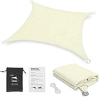 Dripex 3x4m Waterproof Rectangle Sun Shade Sail Canopy Beige