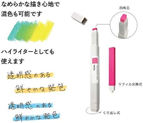 KOKUYO 10 Pack Multicolored Fine Tip Graphic Marking Pens - Pasta Crayon Design