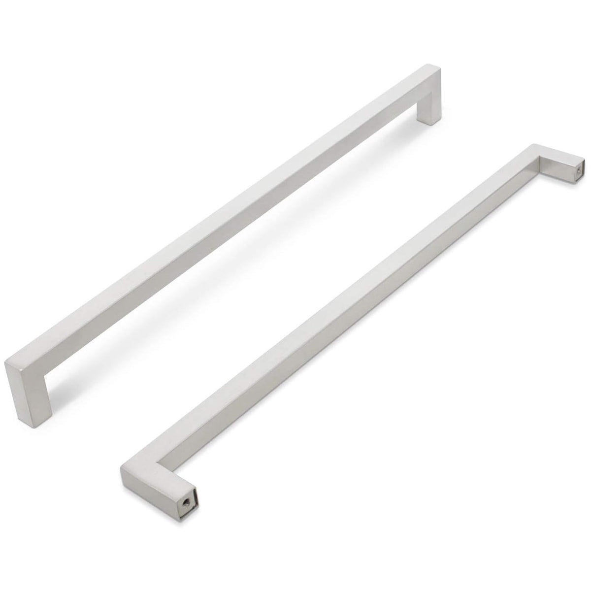 PinLin 20 Pack Brushed Steel Cabinet Handles 320mm Hole Center - Square T-Bar Drawer Pulls