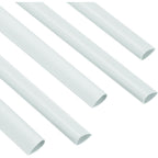 PATIKIL 100-Pack 8mm White Plastic Slide Grip Binding Bars