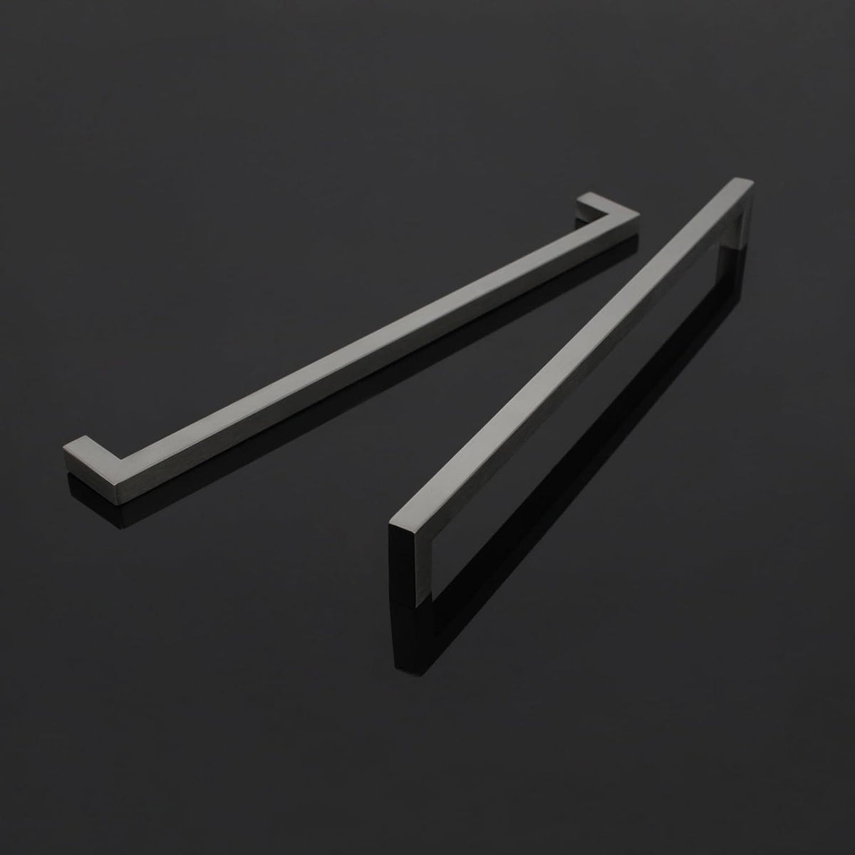 PinLin 20 Pack Brushed Steel Cabinet Handles 320mm Hole Center - Square T-Bar Drawer Pulls