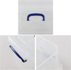 Minekkyes 8L Plastic Storage Boxes with Lids - Clear Stackable Container Set of 6