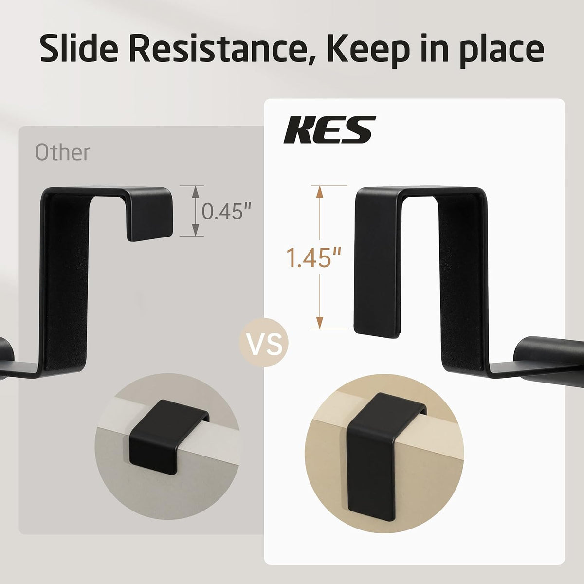 KES 2-Pack Over-Door Kitchen Towel Rails Matte Black