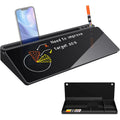 Sliandtelly Desk Glass Chalkboard with Storage 40x18cm - Dry Erase Desktop Notepad with 3 Pens