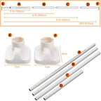 CURTAIN LAND Extendable Shower Curtain Rod 360-410 cm Silver