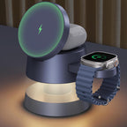 iVANKY 3-in-1 Magnetic Wireless Charging Station - 15W Fast Charging Stand for iPhone, Apple Watch & AirPods