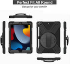 Gerutek Heavy-Duty Protective Case for iPad 10.2 Inch Black