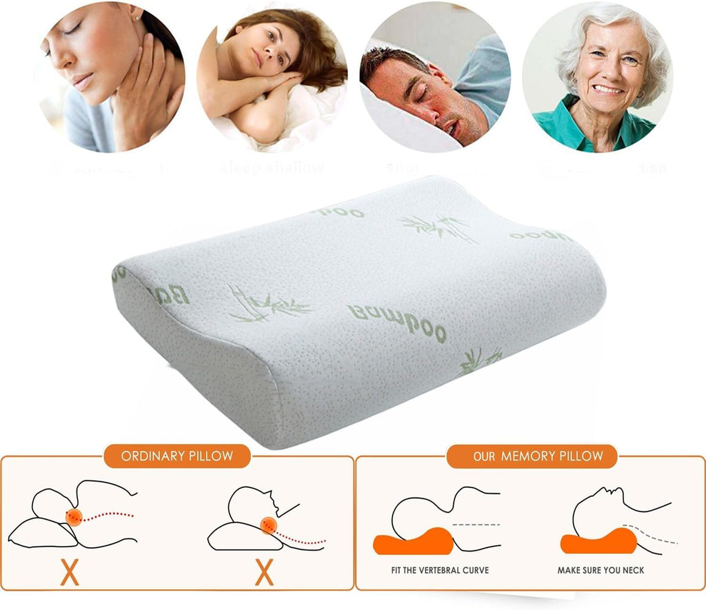 Ecosafeter Memory Foam Pillow, Cervical Pillow, Neck Pillow, Ergonomic Pillow
