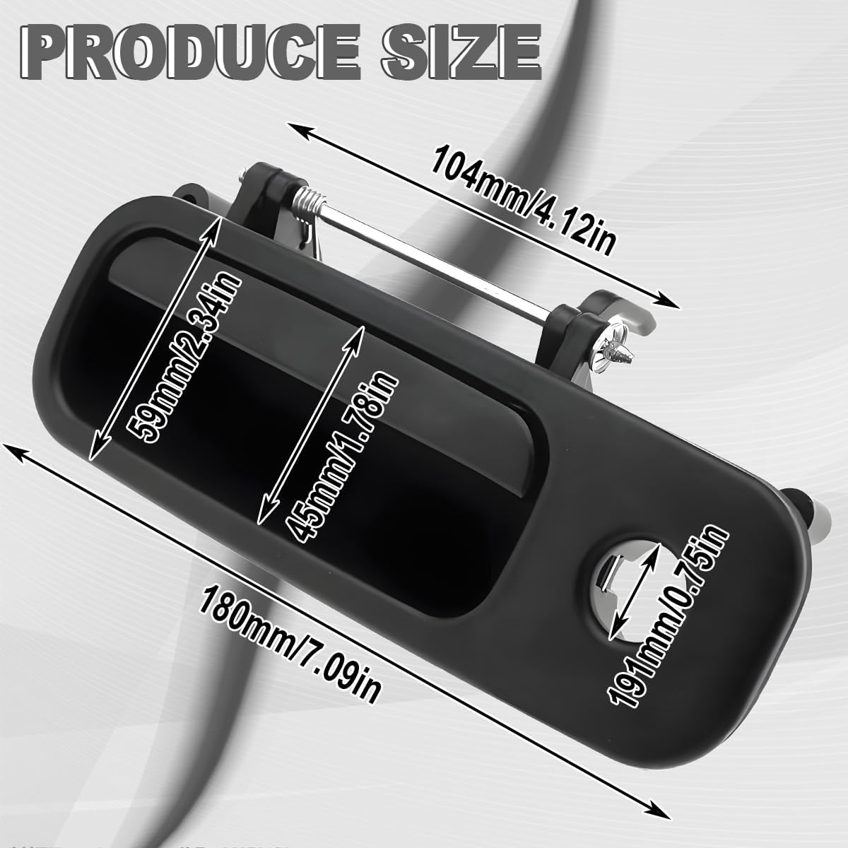 ZAMDOE Tailgate Handle with Lock 1J6827565B for VW Golf Caddy T5