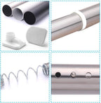 CURTAIN LAND Extendable Shower Curtain Rod 360-410 cm Silver
