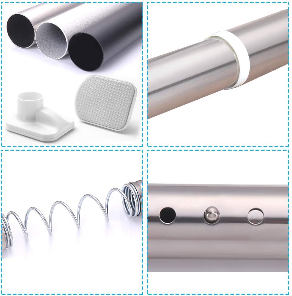 CURTAIN LAND Extendable Shower Curtain Rod 110-160 cm Silver