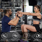 AOTONOK Open Ear Headphones, Hi-Fi Stereo Running Earphones with Adjustable Ear Hooks, IPX7 Waterproof Bone Conduction Earbuds With ENC Mics, Ultra-Comfort, LED Lights, 36H Playtime Sports Headphones for Gym
