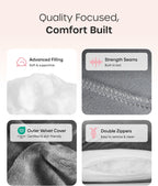 Nuliie U-Shaped Full Body Pregnancy Pillow for Sleeping - Maternity Support Cushion