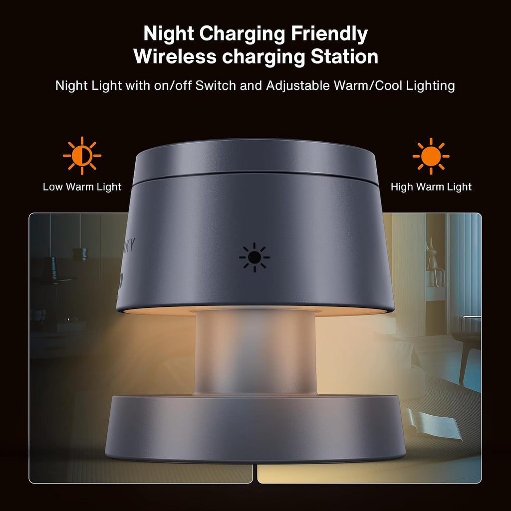 iVANKY 3-in-1 Magnetic Wireless Charging Station - 15W Fast Charging Stand for iPhone, Apple Watch & AirPods