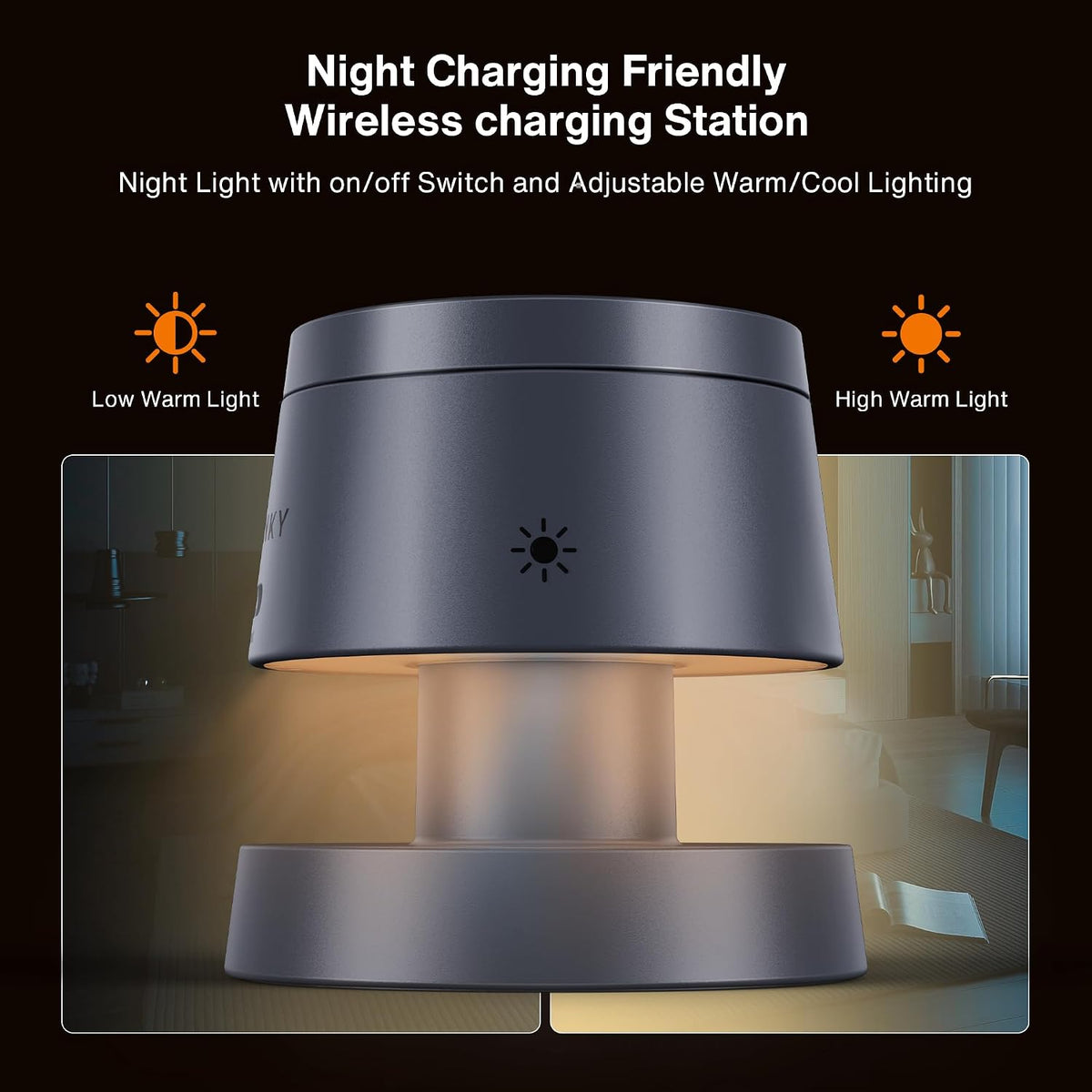 iVANKY 3-in-1 Magnetic Wireless Charging Station - 15W Fast Charging Stand for iPhone, Apple Watch & AirPods