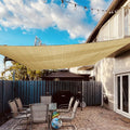 Dripex 3x4m Waterproof Rectangle Sun Shade Sail Canopy Sand