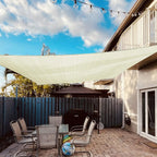 Dripex 3x4m Waterproof Rectangle Sun Shade Sail Canopy Beige