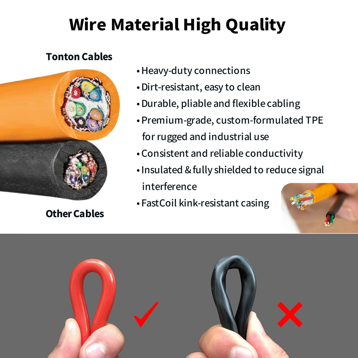 Tonton 16ft 5m Right Angle USB-C 10Gbps Tethering Cable - 60W PD Fast Charging VR & Camera Cord