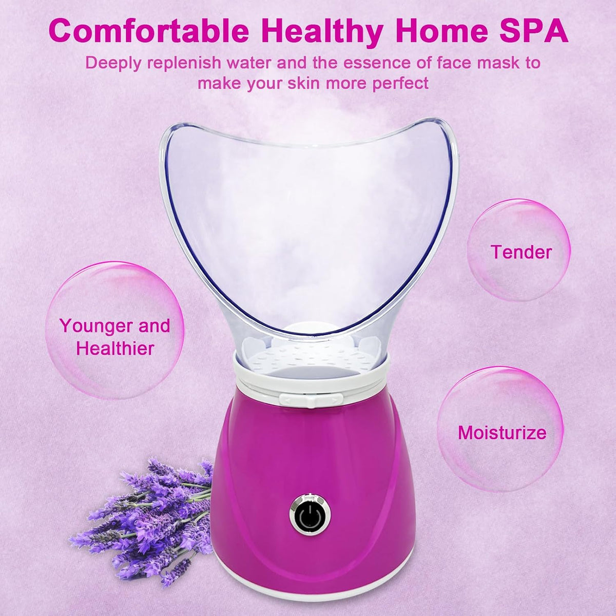 JNBGTU Warm Mist Facial Steamer & Sauna - Unisex Home SPA Humidifier for Deep Cleaning & Sinus Relief