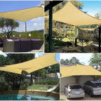 Dripex 3x4m Waterproof Rectangle Sun Shade Sail Canopy Sand