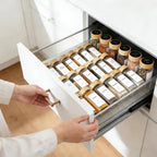 ComSaf 120ml Glass Spice Jars with Bamboo Lids & Labels for Herbs, 24 Pack