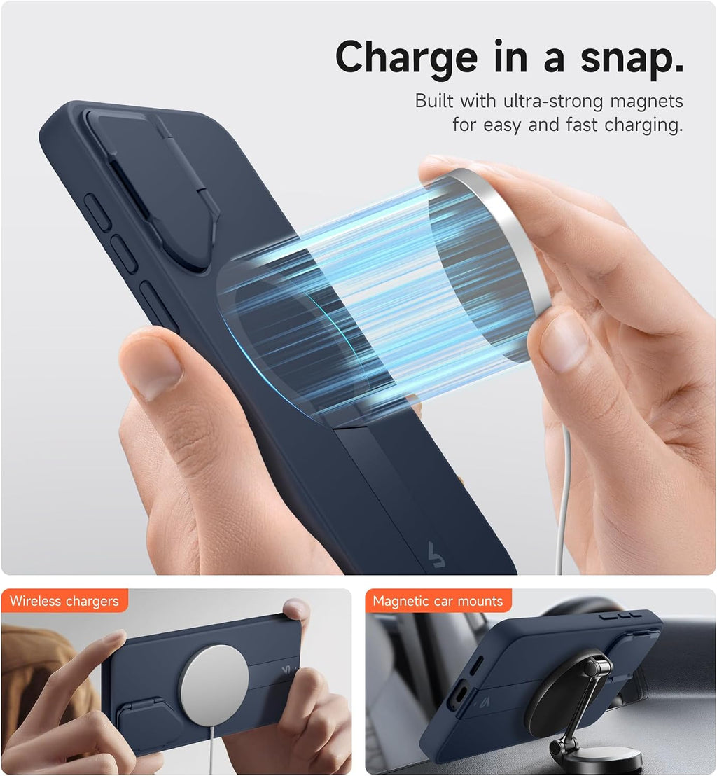 SURITCH Magnetic Case for Samsung Galaxy S25 FE 5G Dark Blue