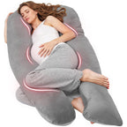Nuliie U-Shaped Full Body Pregnancy Pillow for Sleeping - Maternity Support Cushion