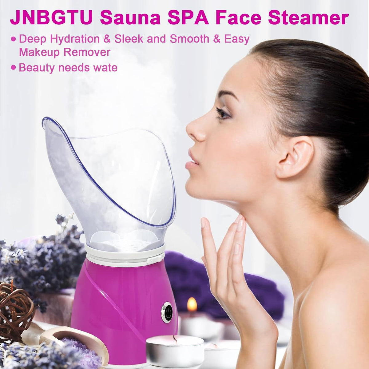 JNBGTU Warm Mist Facial Steamer & Sauna - Unisex Home SPA Humidifier for Deep Cleaning & Sinus Relief