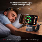 iVANKY 3-in-1 Magnetic Wireless Charging Station - 15W Fast Charging Stand for iPhone, Apple Watch & AirPods