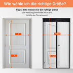 DIKER 120x200cm Magnetic Fly Screen Door - White Insect Mesh Curtain with Drill-Free Installation