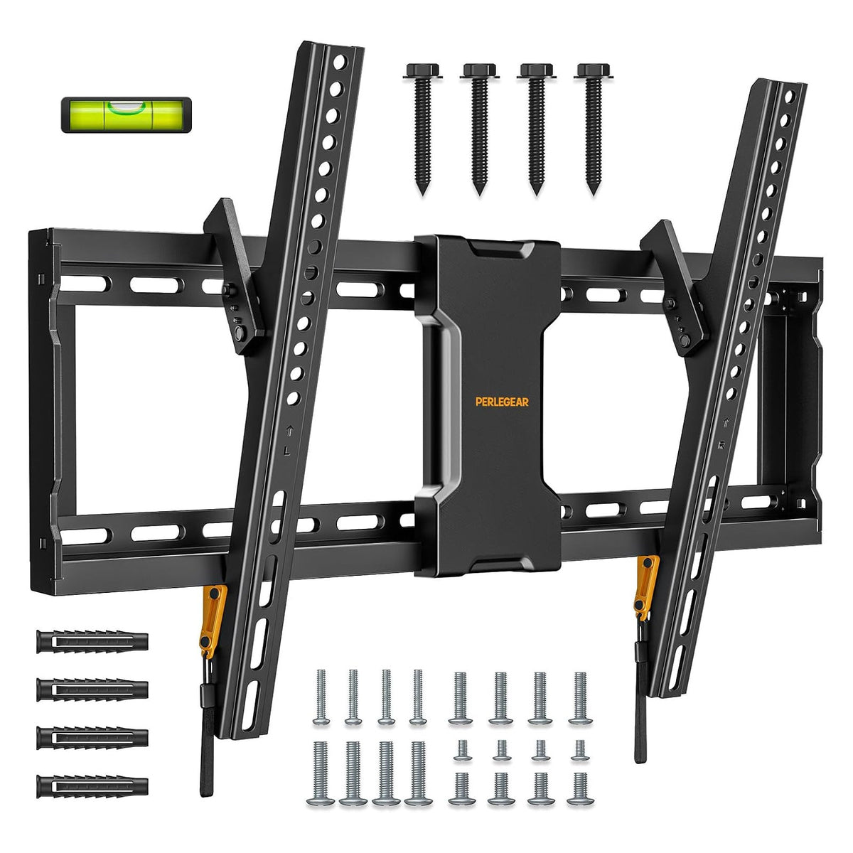 Perlegear Tilting TV Wall Mount Bracket - Fits 37-82 Inch LCD LED Flat Screen TVs Up to 60kg