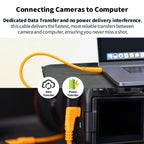 Tonton 16ft 5m Right Angle USB-C 10Gbps Tethering Cable - 60W PD Fast Charging VR & Camera Cord