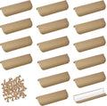MOROBOR 16 Pack Bronze Concealed Finger Edge Pulls 120mm - Aluminum Alloy Cabinet Handles