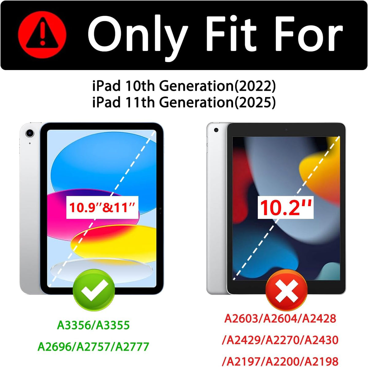 ROISKIN Case for iPad 11th / 10th Gen 10.9-11 Inch (2025/2022) - Protective Cover