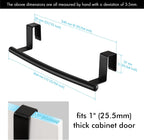 KES 2-Pack Over-Door Kitchen Towel Rails Matte Black