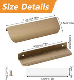 MOROBOR 16 Pack Bronze Concealed Finger Edge Pulls 120mm - Aluminum Alloy Cabinet Handles