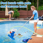 ONEANU Portable Pool Jet Vacuum Cleaner Set - Handheld Cleaner with 5 Section Pole Net Bag