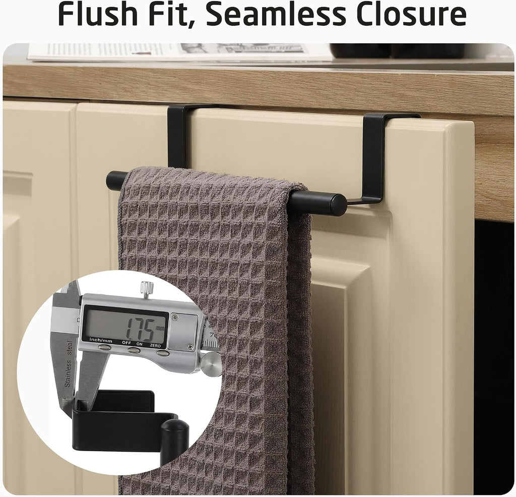 KES 2-Pack Over-Door Kitchen Towel Rails Matte Black