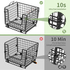 ZDXY Wire Storage Basket for Kitchen Pantry: Stackable Kitchen Counter Organizers - Wire Organizing Bin for Produce Vegetable Potato and Onion Black