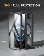 Miracase Magnetic Full-Body Case for iPhone 17e & 16e 6.1" - Built-in Screen Protector Black