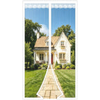 DIKER 120x200cm Magnetic Fly Screen Door - White Insect Mesh Curtain with Drill-Free Installation