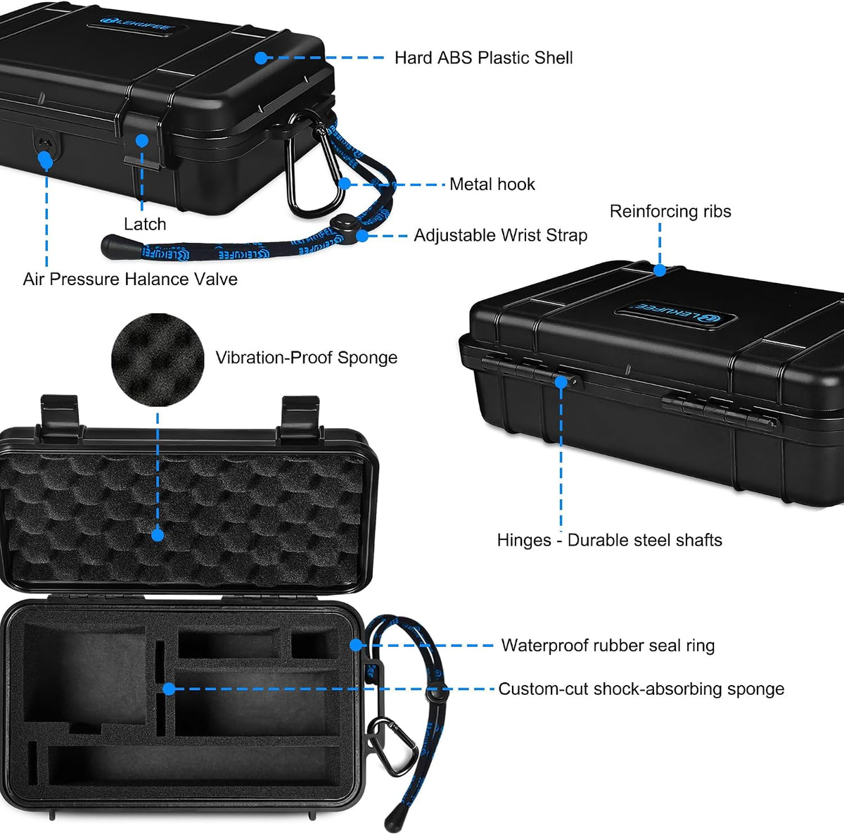 LEKUFEE Waterproof Hard Travel Case for DJI Osmo Nano Standard Combo (Case Only)