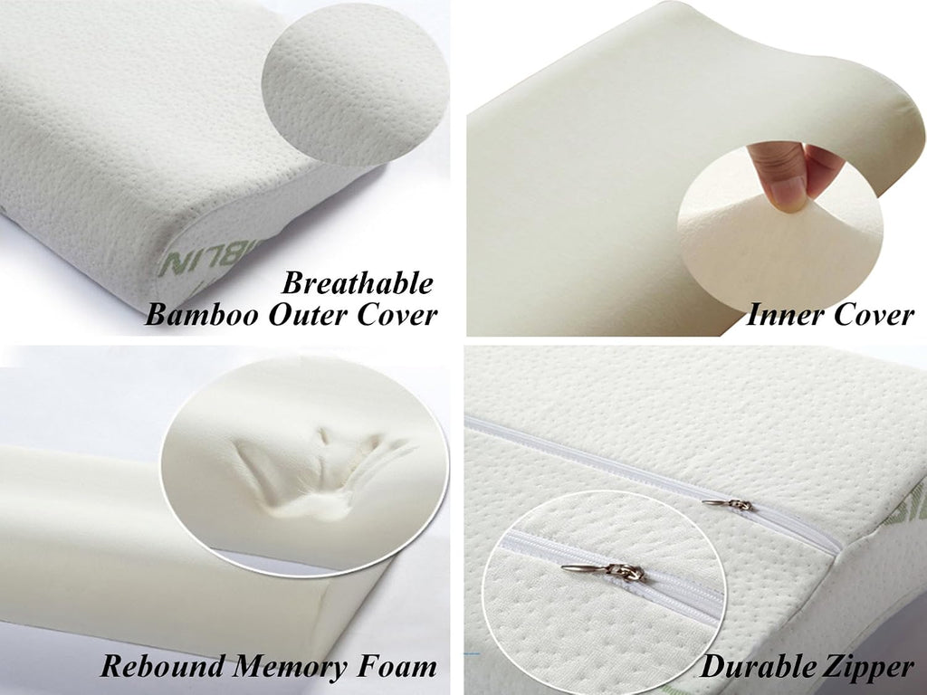 Ecosafeter Memory Foam Pillow, Cervical Pillow, Neck Pillow, Ergonomic Pillow