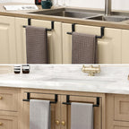 KES 2-Pack Over-Door Kitchen Towel Rails Matte Black