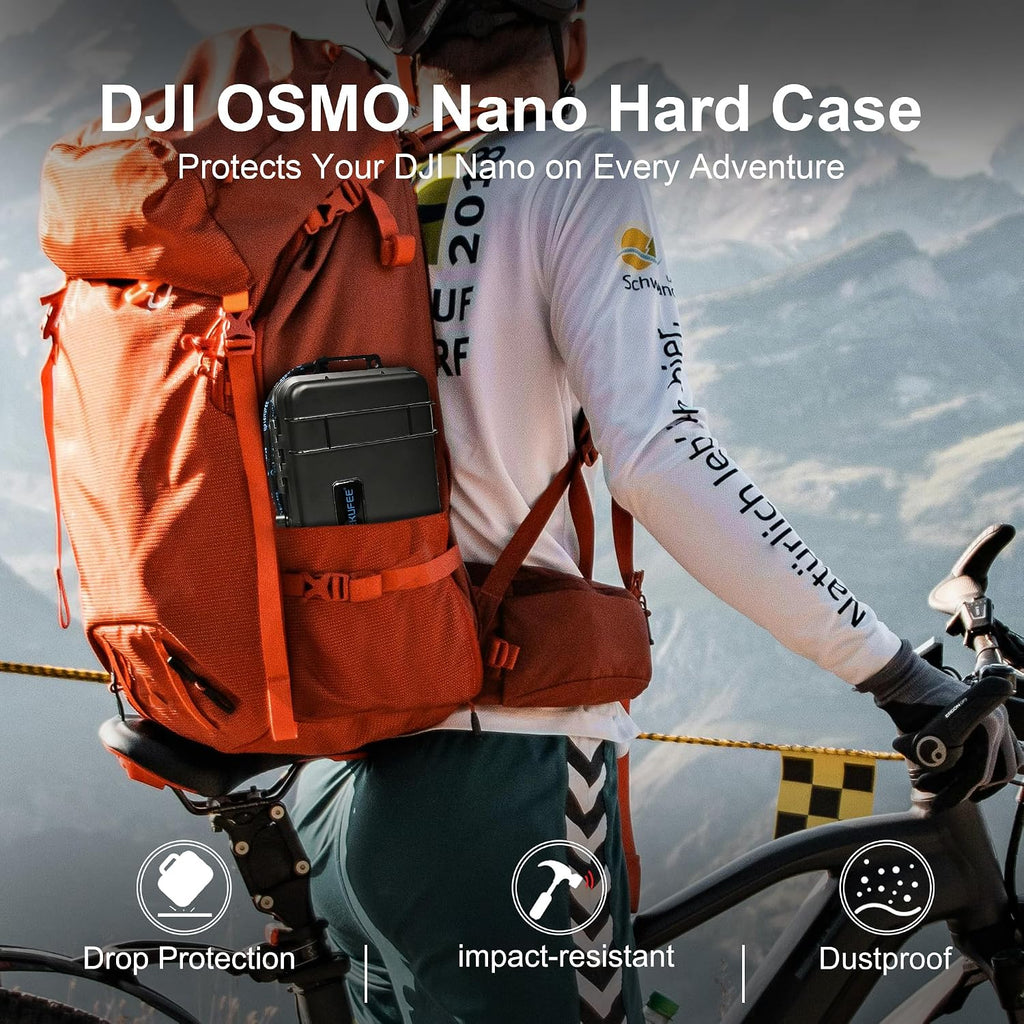LEKUFEE Waterproof Hard Travel Case for DJI Osmo Nano Standard Combo (Case Only)