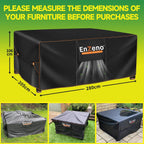 Enzeno Garden Furniture Cover Waterproof, Outdoor Sofa Table Chair Set Cover